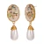 Import Individual creative color geometric broken shell earrings pearl earrings wholesale from China