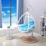 Indoor and outdoor single seat garden furniture rattan patio wicker swing hanging egg chair