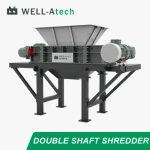 Industrial Bulky Waste Wood Plastic Pallet Scrap Tire Metal Double Shaft Shredder
