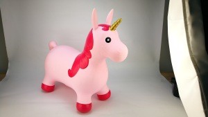 Inflatable  unicorn toy for kids ride on unicor animal hopper