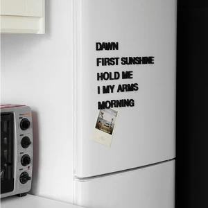 Ins Nordic home letter magnet home decoration creative black  white letter fridge magnet fridge magnet korea
