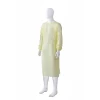 Instock Disposable Isolation Gowns Waterproof Cheap Yellow Gown 35g Disposable PP Coveralls