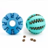 interactive pet feeder rubber puzzle hiding food dental cleaning chew bite ball dog toys
