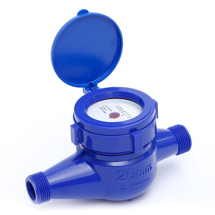 ISO 4064 class B 20mm inner adjustment device multi jet dry type ABS plastic cold water meter