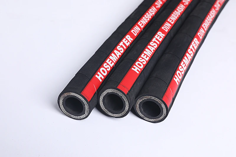 Italy Standard SAE100R2AT Industrial high pressure hydraulic rubber hose
