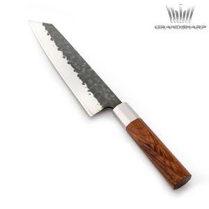 Japanese Kitchen Knives Handmade Kiritsuke Knife Chef Cooking Tools Wood Handle