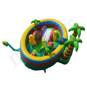 Jungle Theme Inflatable Fun City Playground / Amusement Park Jumping Castle Funland for Kids