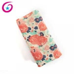 jute linen cotton fabric flower print design fabric for bags