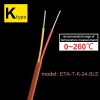 K type high temperature fiberglass 24AWG temperature sensor thermocouple wire