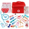 Kids Wooden Toys Pretend Play Doctor Set Nurse Injection Medical Kit Role Play Classic Toys Simulation Doctor Toys for Children
