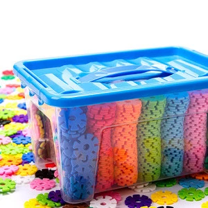Kindergarten children educational toys 3D creative PP plastic snowflake building blocks for kids