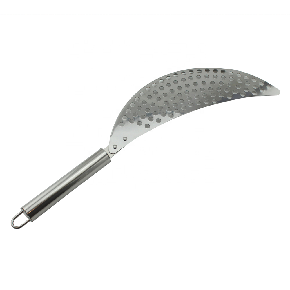 Buy Kitchen Craft Stainless Steel Half-moon Pan Strainer Stainless ...