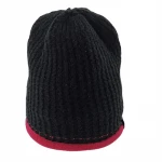 Knitted acrylic spot hat acrylic polyester knit fabric hat polyester lining