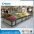 Import knock-down wood supermarket fruit and vegetable display shelf rack from China