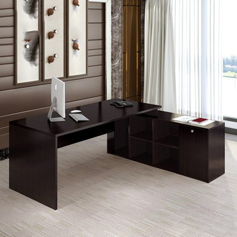 Buy L Shape Design Office Manager Wooden Desk Furniture Ceo Desk Black ...