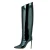 Import Ladies Heeled Winter ShoesWomen High Heel Shiny Green Slouch Long Boots Red Patent Leather Pointed Toe Knee High Boots from China