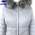 Import Ladies Padding Long Jacket Detachable Faux Fur Quilted Gray Melange Fabric Womens Coat Winter Wears from China