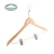 Import Lanhome Anti-theft Hotel Natural Color Wooden Hanger With Ring Hook and Clips from China
