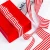 LaRibbons 16 19 25 38mm Red White and Black Striped Grosgrain Ribbon for Gift Packaging