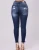 Import Latest Design Plus Size Skinny Tight Flower Zipper Pockets Pants Jeans Women from China