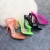 Import Latest Shoe Fashion Flip flogs Lace up Candy color Summer High Heel Sandals from China
