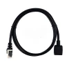 LBT Ethernet Extension Cable, CAT 6 RJ45 Male to Female Shielded LAN Network Patch Cord with Gold Plated Plug Black Round 1m