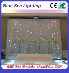 led star light backdrop LED curtain star cloth for wedding decorations