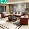 Light luxury style italy design Hotel Home Furniture Leisure Genuine Leather Sectional Combination Sofa wholesale price