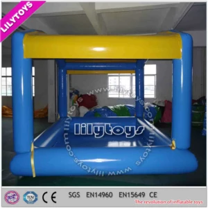 Lilytoys new style inflatable swimming item/swimming pool inflatable with tent/special design pool