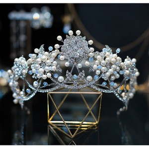 LSHG004 Bridal Luxury Crystal Crown Hair Accessories For Women