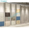 Lucky Factory New Style Metal Punching Tube Ceramic Sample Rack Adjustable Size Wall Mounted Perforated Tube Tile Display Stand
