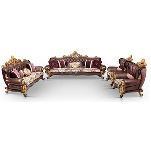 Luxury Baroque Pakistani 8 Seater Seating Living Room Furniture Set Fabric Picture New Classical Sofa