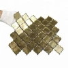 Luxury Clear  Antique Mosaic Glass tile for kitchen Backsplash Panel Gold foil Glass Mosaic Tile Lantern Mosaic Tile