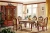 Import luxury dining room furniture marble top wood carving round dining table set from China