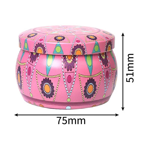 Luxury Empty Mini Round Candle Tins with Lids Metal Container Christmas Decoration Craft Soy Wax Travel Candle Tin Box Vessel