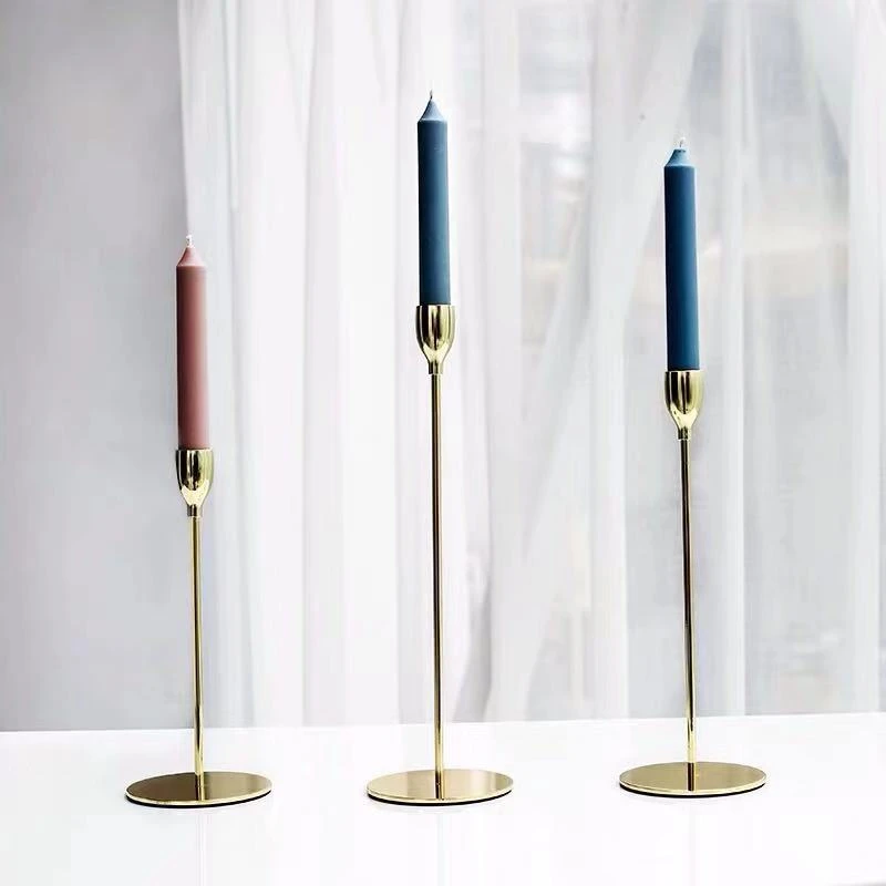 Luxury gold wedding decorative accessories home decor candle stick candle holder for party anniversaries event
