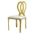 Import Luxury Hotel Furniture Gold Metal Stainless Steel Customized Pu Leather Dinning Chair from China