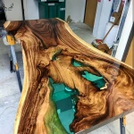 Luxury office  furniture design  receptionist desk wood table top
