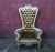 Import Mahogany Living Room Set Furniture - Wooden Gold King Throne Chair With Velvet Fabric Upholstery from Indonesia