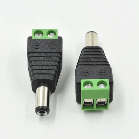 Male And Female DC  power jack for cctv camera  DC Socket 5.5mm x 2.5mm Female Male DC Power Plug Adapter