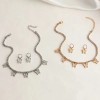Manufacturer wholesale provide 2021 new earring and necklace set small fresh butterfly pendant female necklace set