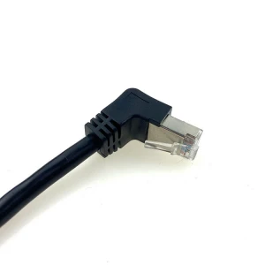 Manufacturer&#x27;s Price RJ45 Network Cable Male to Female Extension Cord With Fixing Screw Holes 90 Degree Right Angle RJ45 Socket
