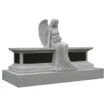 Marble Angel Statue Weeping Angel Tombstone for Cemetery