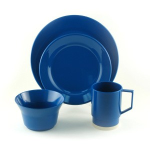 Melamine Dinnerware Set - 12 Pcs Dinner Dishes Set for Outdoor Use, Dishwasher Safe, Lightweight Unbreakable, Blue