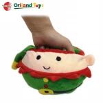 memory foam stuffed soft squishy plush stress balls Christmas santa elf toy