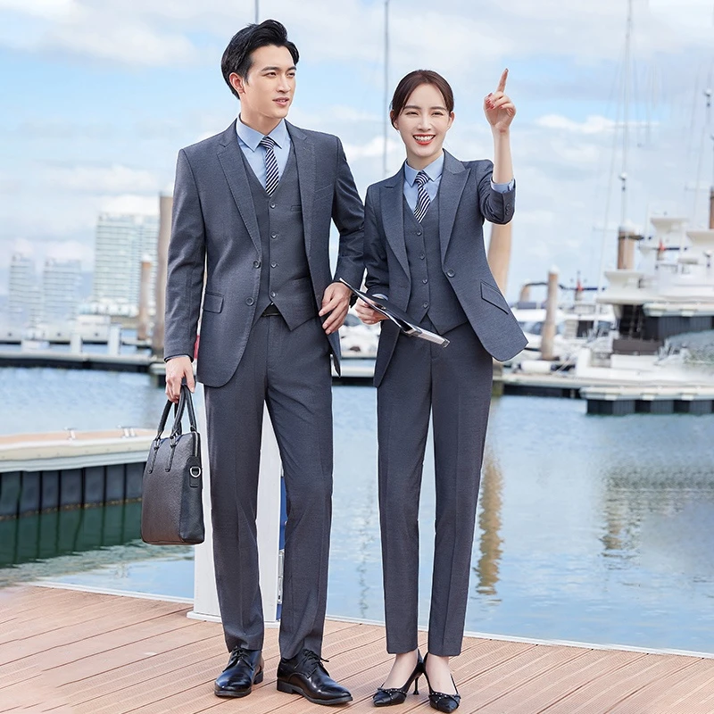 Mens and womens professional attire, Quality Office Ladies Work Wear Women Pant Blazer Formal Female 2 Pieces Suit Set