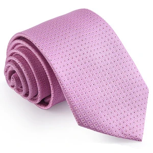 Mens Necktie Classic pink tie Silk Tie Woven Jacquard Neck Ties
