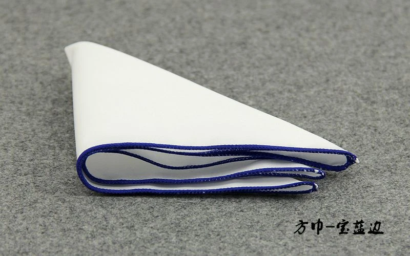 men&#x27;s   classic white cotton  pocket square solid handkerchief dying hanky  fashion accessory hot selling small pocket