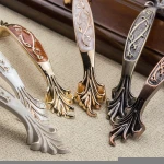 Metal Amber Zinc Alloy Cabinet Handle&Knob, Wardrobe Drawer Home Furniture Handle&Knob