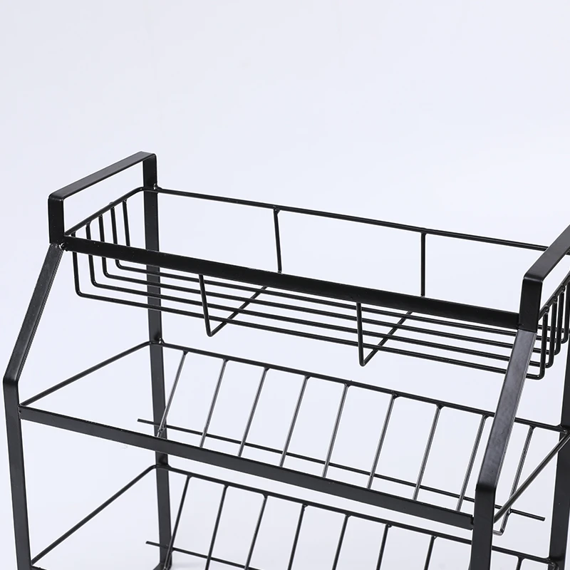 Metal Stainless Steel Fruit Storage Shelves 3-Tier Wire Organizer Baskets